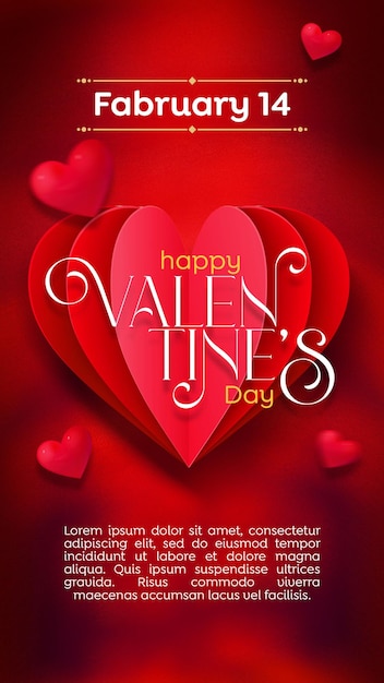 Sjabloonverhalen happy valentines day love