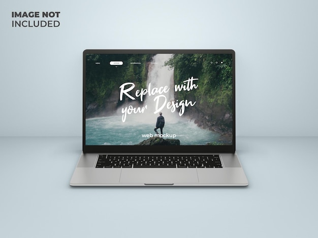 Sjabloonweergave web mockup-ontwerp