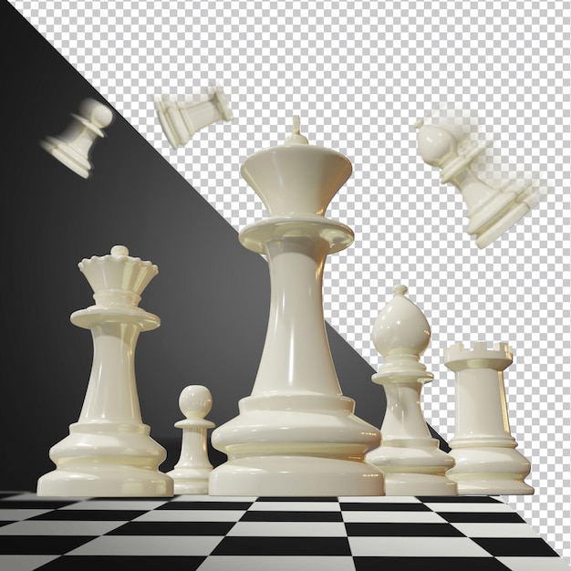 Sjakk 3D-rendering isolert bilde