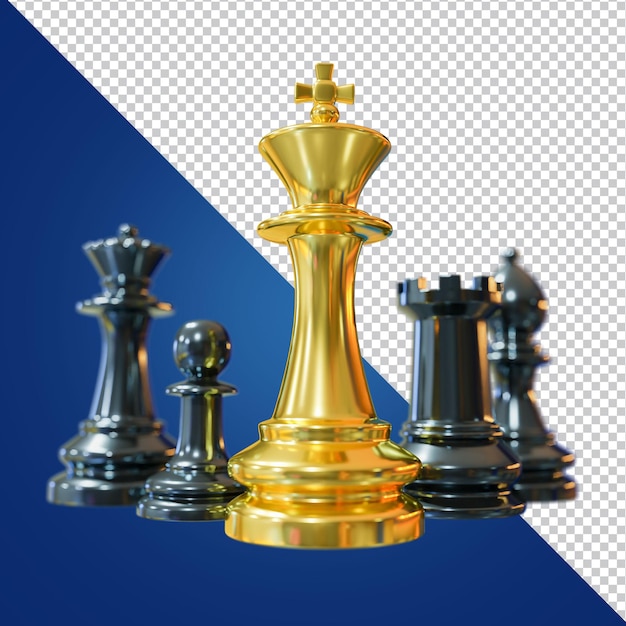 Sjakk 3D-rendering isolert bilde
