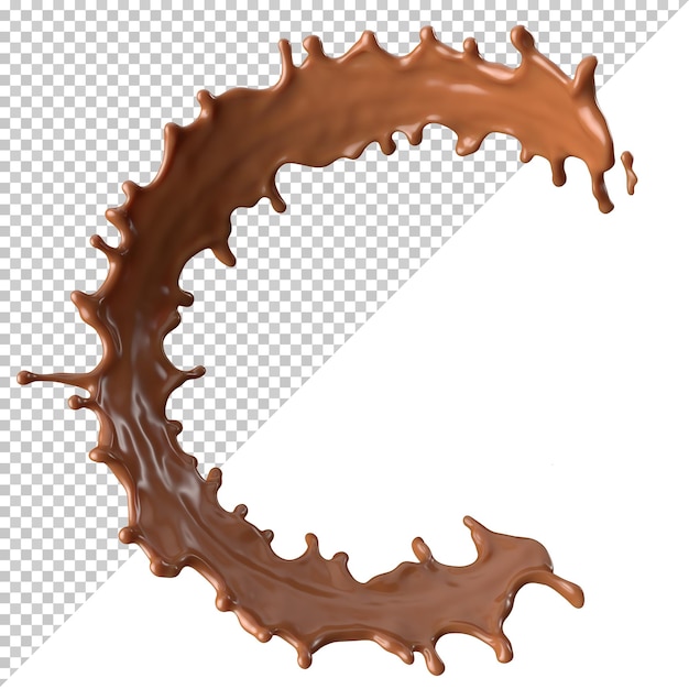 Sjokolademelk splash 3D-rendering