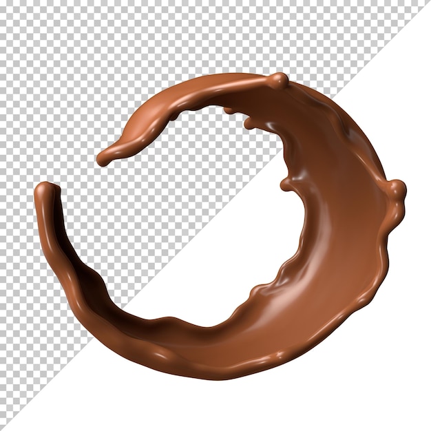 Sjokolademelk splash 3D-rendering