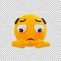 PSD skarga emotikon 3d emoji ikona