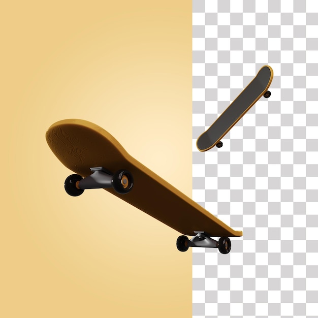 Skateboard 3d illustration