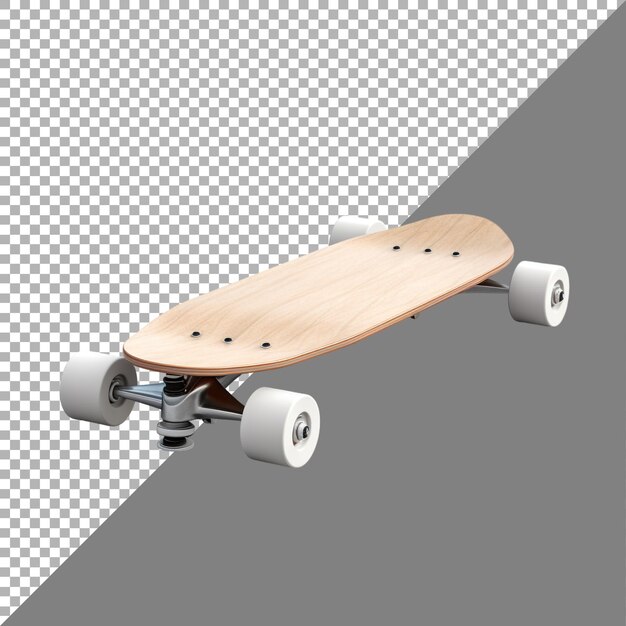 PSD skateboard against transparent background ai generated