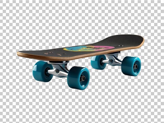 Elemento di skateboard sul vettore di sfondo verde menta