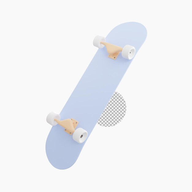 Icona di skateboard rendering 3d