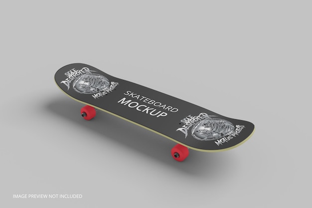 PSD スケートボードのモックアップ3dレンダリング