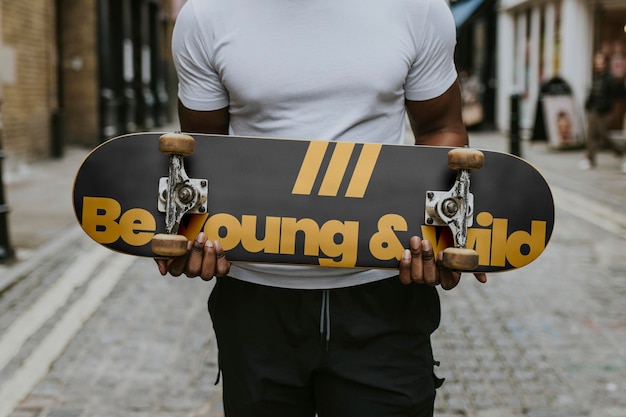skateboard mockup customizable sport product psd