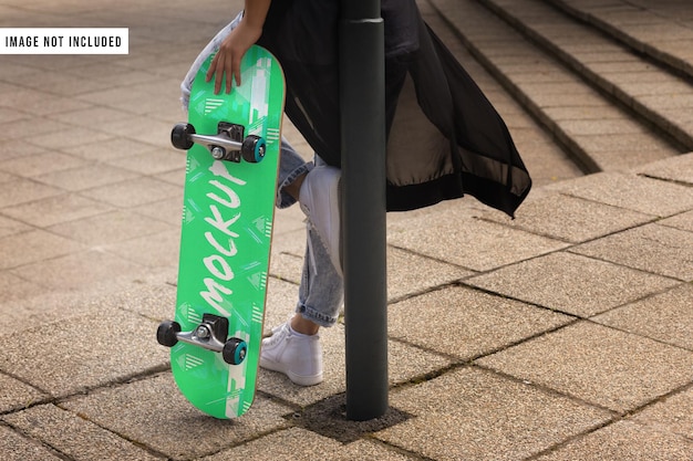 PSD skateboard mockup