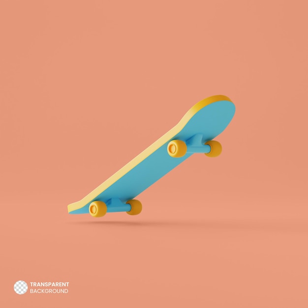 PSD skateboard pictogram geïsoleerde 3d render illustratie