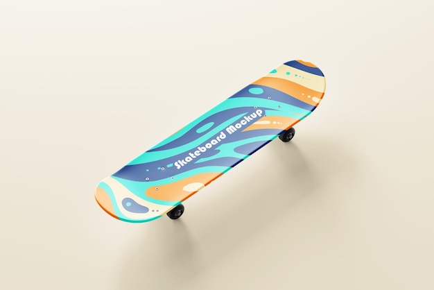 Skateboard sticker modern design mockup