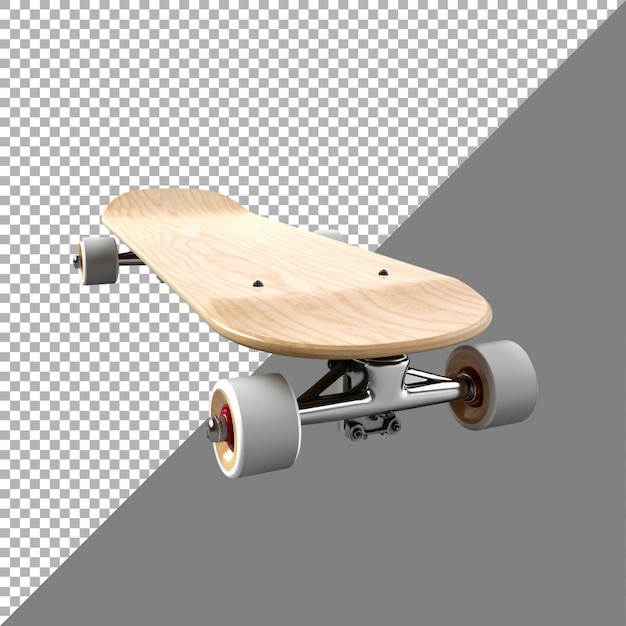 PSD skateboard tegen een doorzichtige achtergrond ai gegenereerd