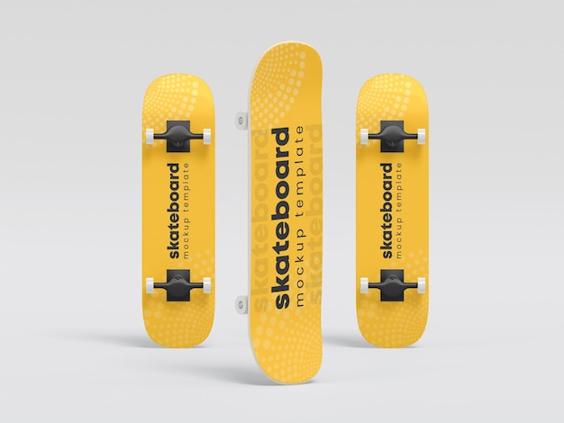 Mockup di involucro in vinile per skateboard