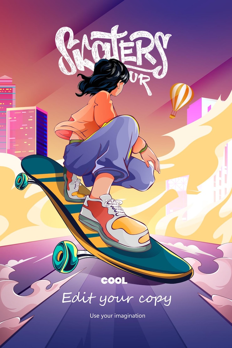 PSD skateboarding - sporty ekstremalne