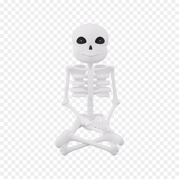 PSD skeleton skeleton sitting on a table, hd png download