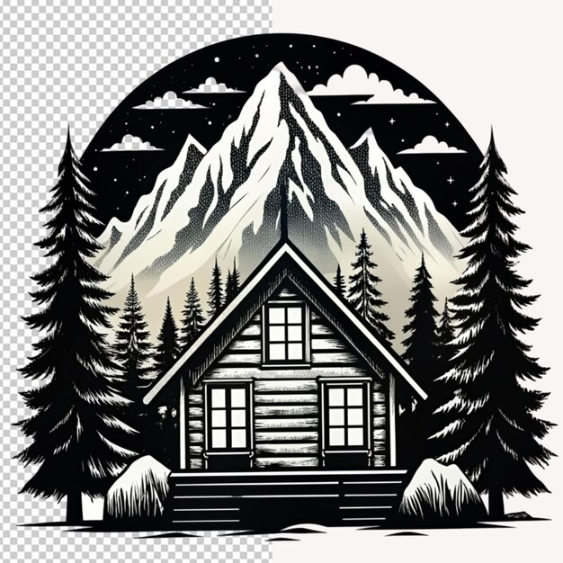 PSD sketch of cabin png