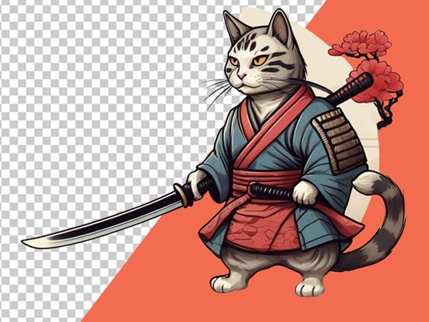 PSD 伝統的な猫のタトゥーのカラー絵のスケッチ