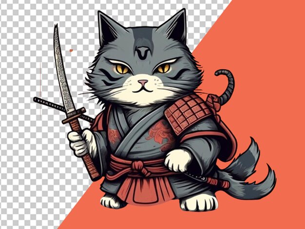 PSD 伝統的な猫のタトゥーのカラー絵のスケッチ