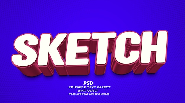 Sketch psd editable text effect photoshop template