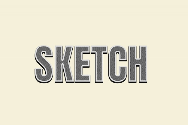 PSD sketch text style