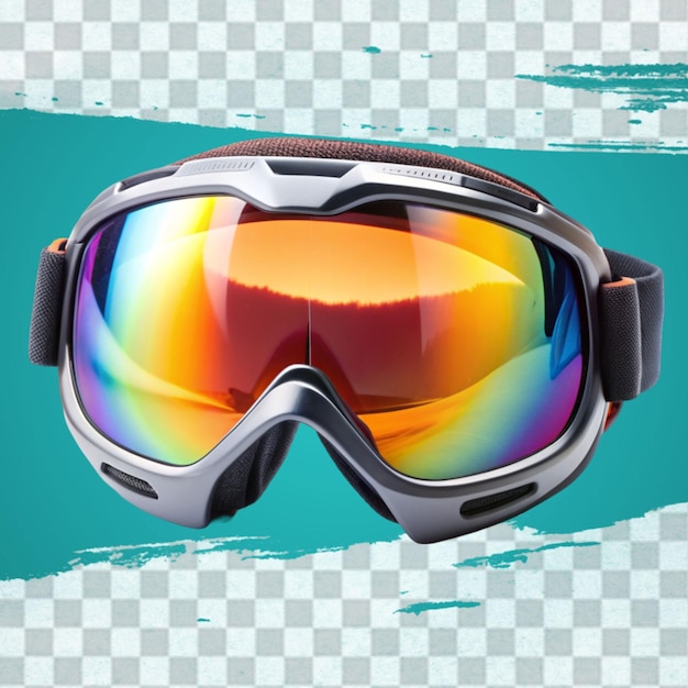 PSD ski goggles isolated on transparent background