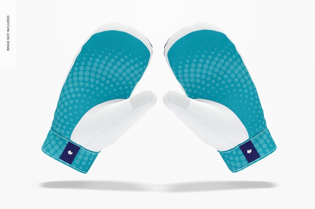 ski mittens mockup