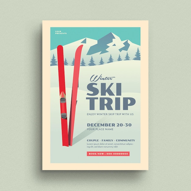 PSD ski trip event flyer