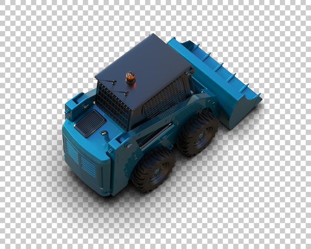 PSD skid steer geïsoleerd op de achtergrond 3d rendering illustratie