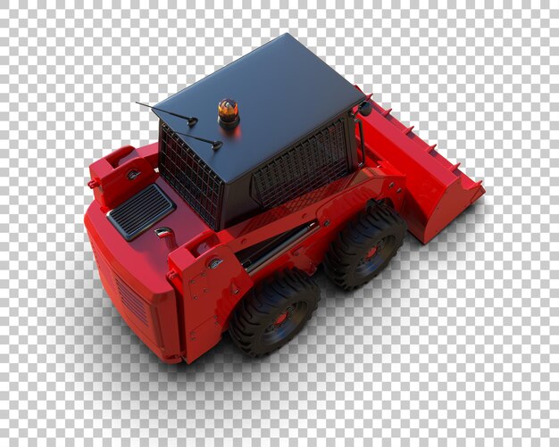 Skid steer isolated on background 3d rendering illustration