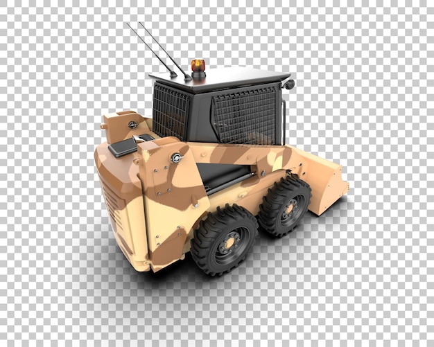 PSD skid steer isolato sullo sfondo illustrazione di rendering 3d