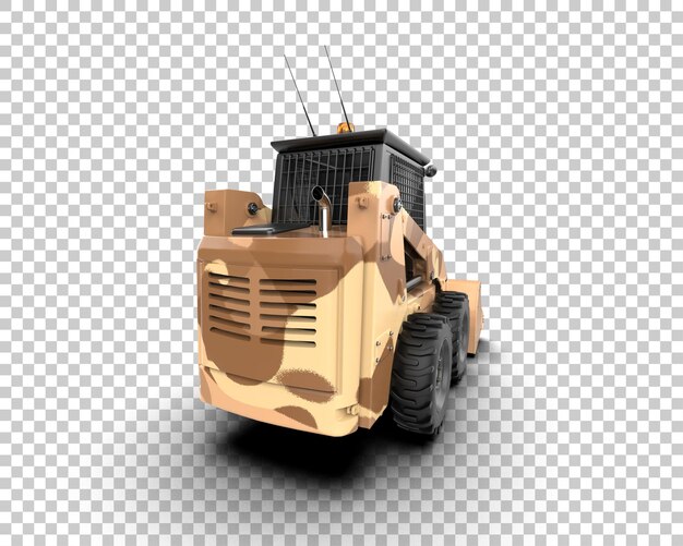 Skid steer isolated on background 3d rendering illustration