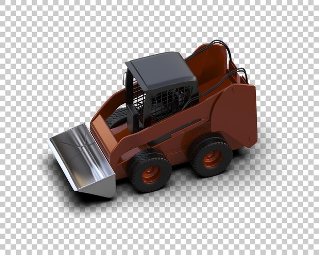 PSD skid steer izolowany na tle ilustracji renderingu 3d