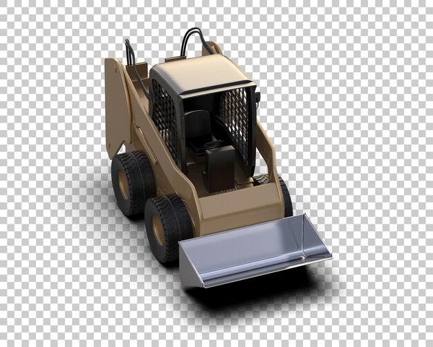 Skid Steer Izolowany Na Tle Ilustracji Renderingu 3d