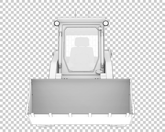 투명 배경 3d 렌더링 그림에 스키드 스티어 로더
