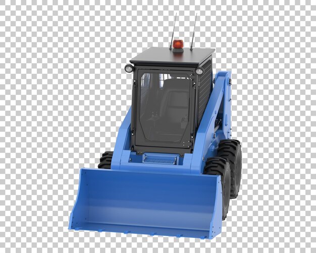 PSD caricatore skid steer su sfondo trasparente 3d rendering illustrazione