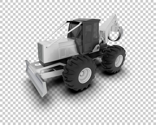 PSD skidder isolato sullo sfondo illustrazione di rendering 3d