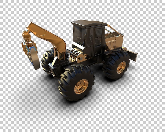 Skidder isolato sullo sfondo illustrazione di rendering 3d