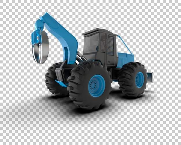 PSD skidder izolowany na tle ilustracja renderingu 3d