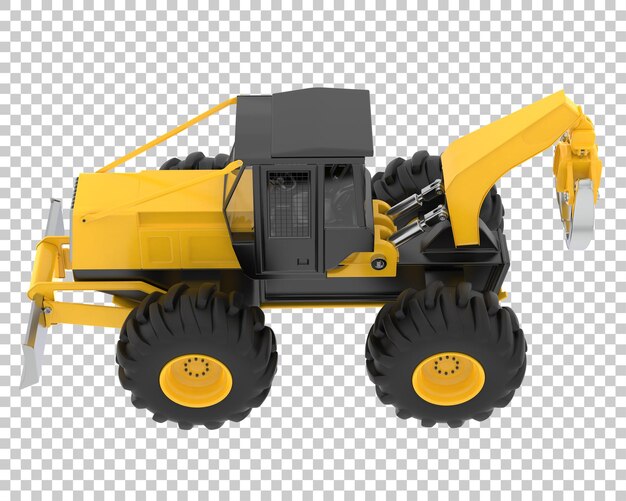 PSD skidder su sfondo trasparente 3d rendering illustrazione