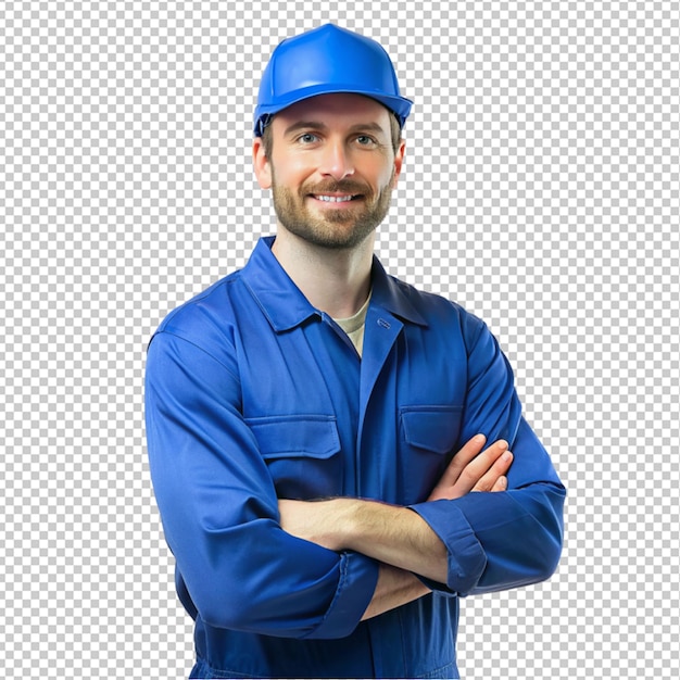 Skillful worker on transparent background