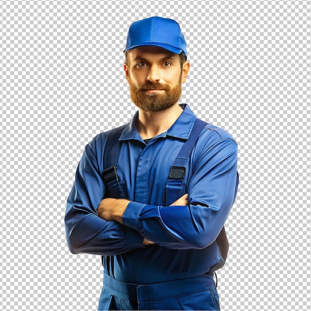 PSD skillful worker on transparent background