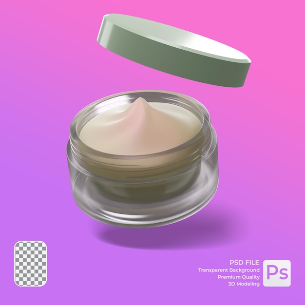 PSD skin care 3d model for promotional media needs