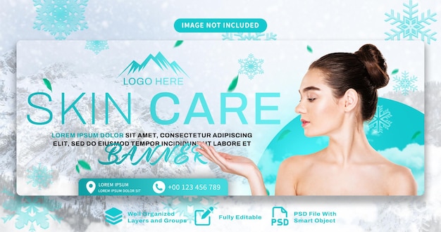 PSD skin care banner template design