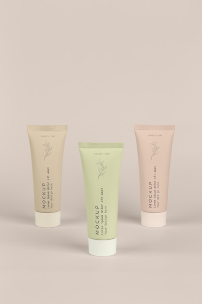 PSD skin care cosmetic tube mockup