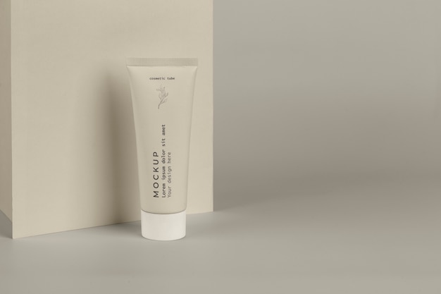 Skin care cosmetic tube mockup