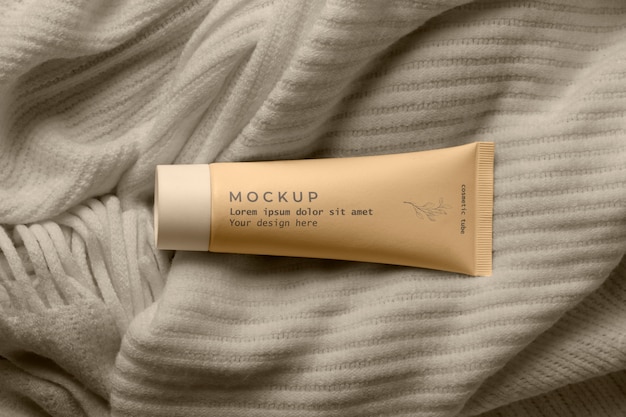 PSD skin care cosmetic tube mockup