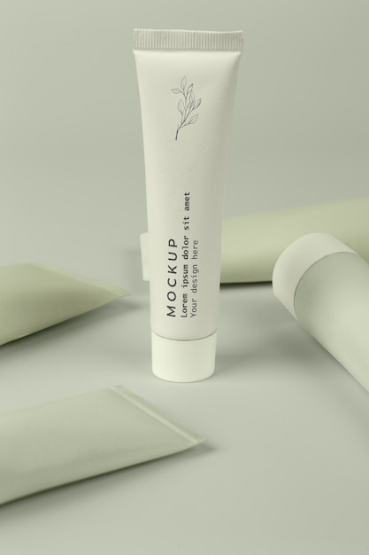 PSD skin care cosmetic tube mockup