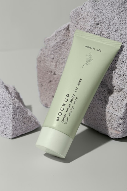 PSD skin care cosmetic tube mockup