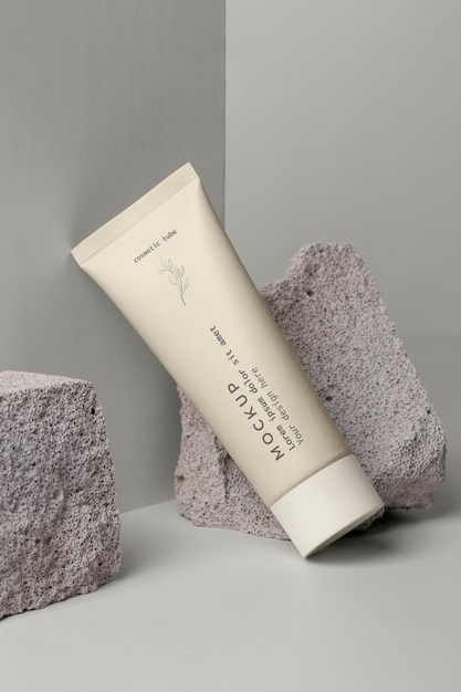 Skin care cosmetic tube mockup